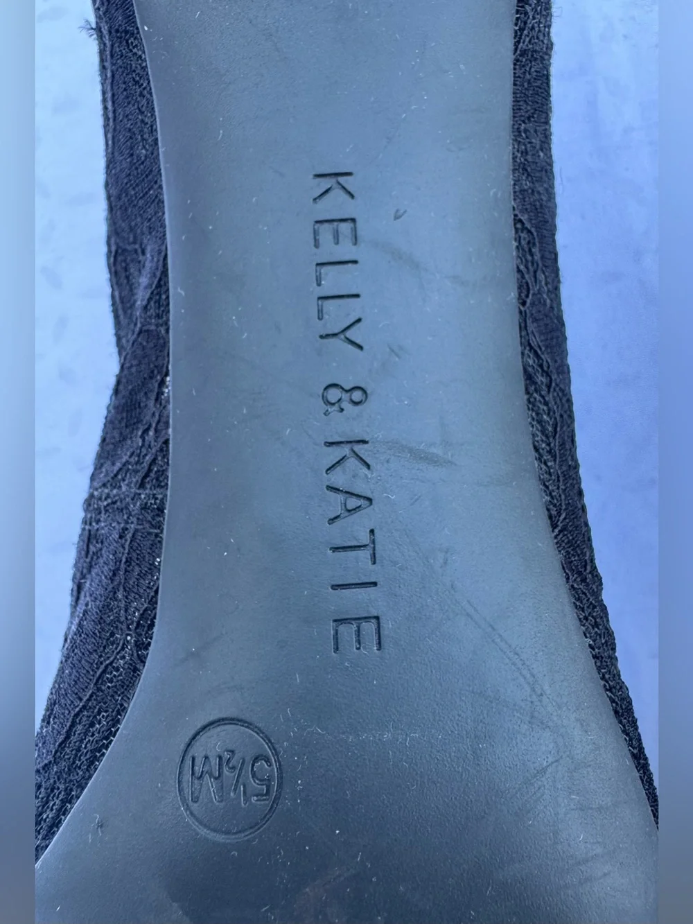 Kelly & Katie Black Pointed Toe Lace Flats - Feminine Work to Weekend